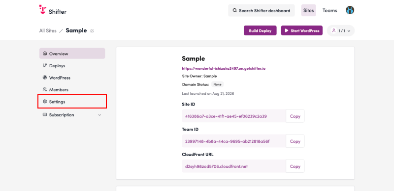 Screenshot: Click the “Settings” menu [[]]