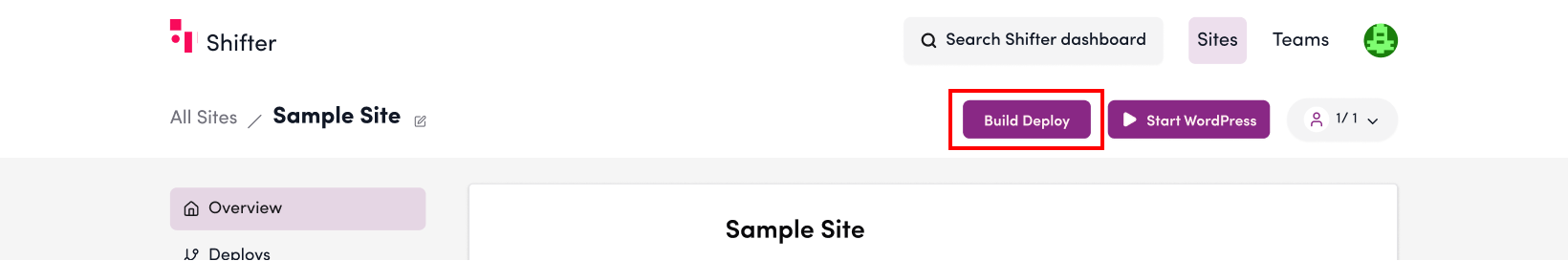 Screenshot: Click “Generate”
