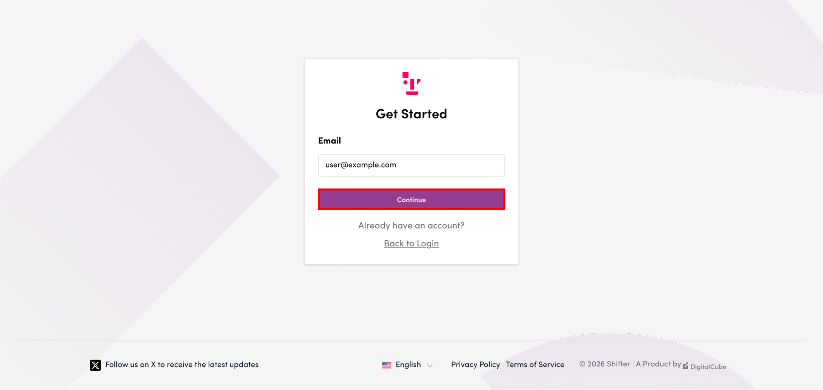 Screenshot: Click “Next”
