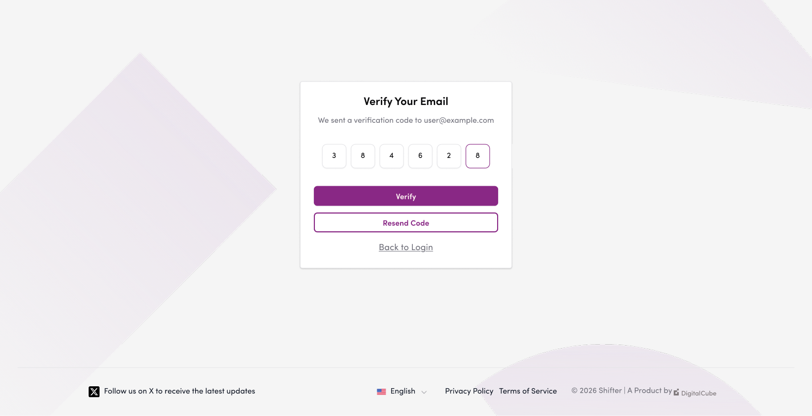Screenshot: Click “Verify”