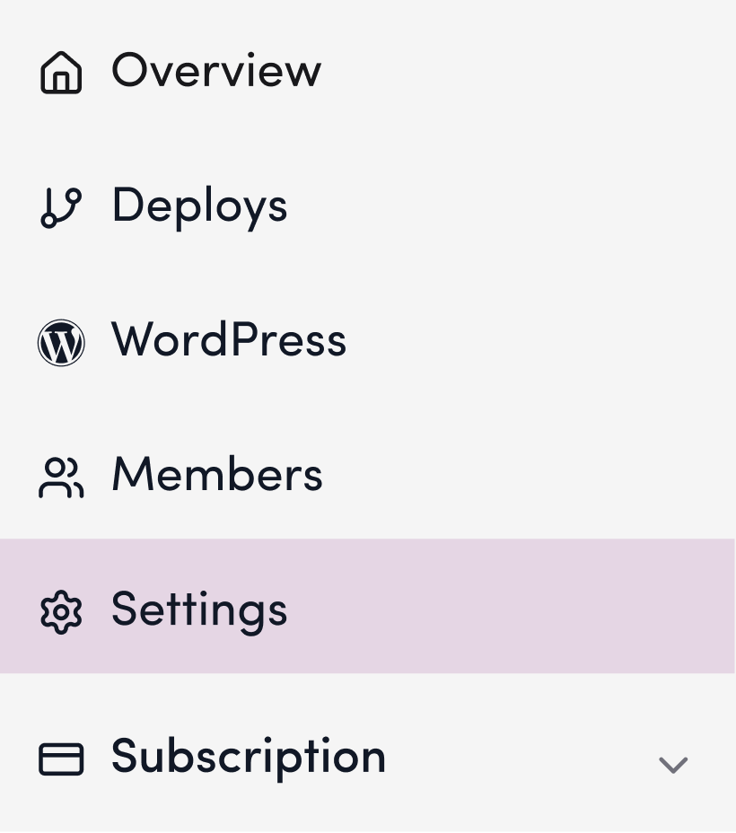 Screenshot: Click “Settings.”