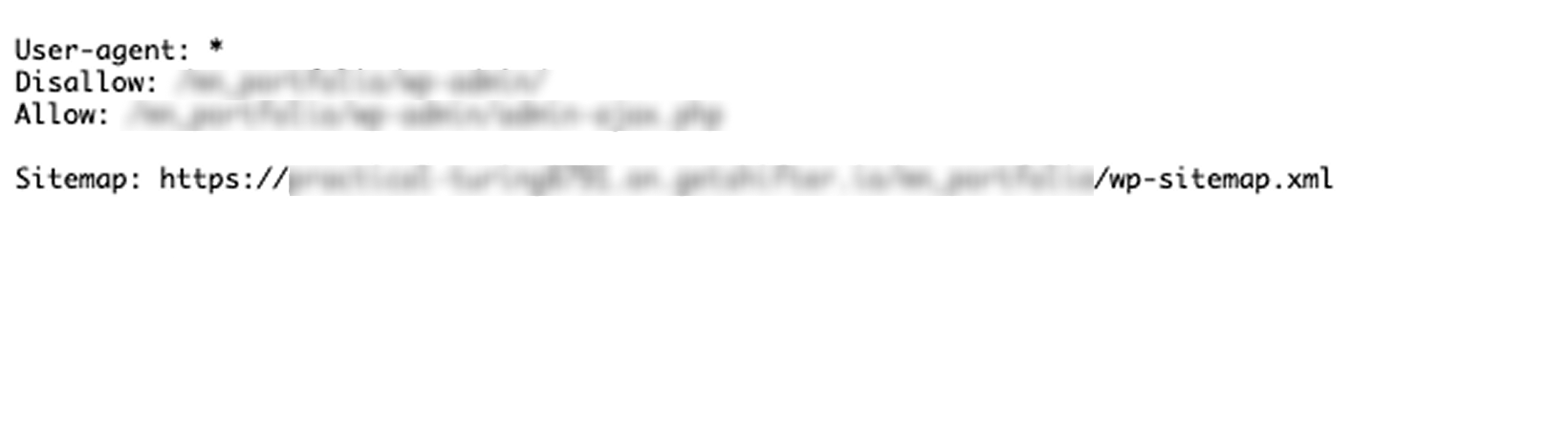 Screenshot: By default, https://your-domain.com/robots.txt