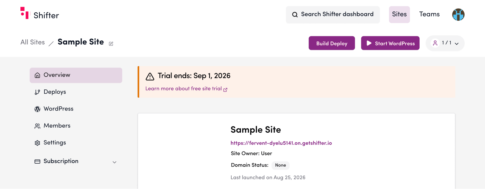 Screenshot: Click the account icon in the upper-right corner of the dashboard.