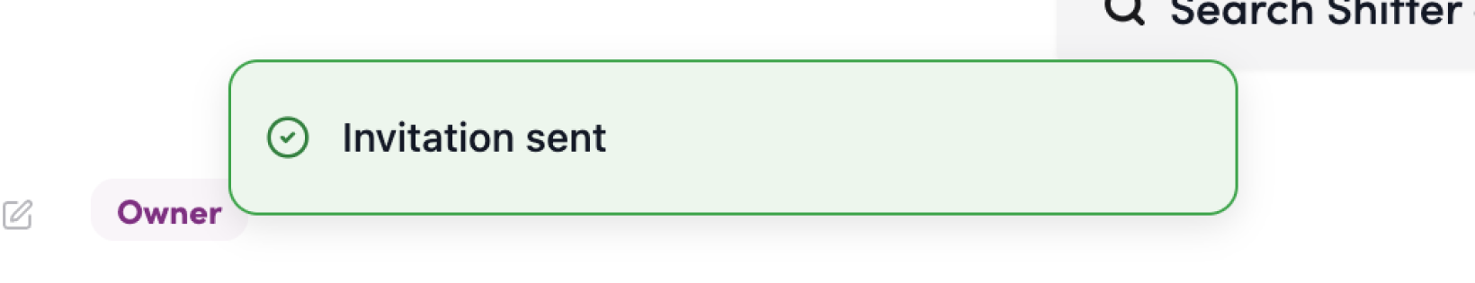 Screenshot: Invitation complete